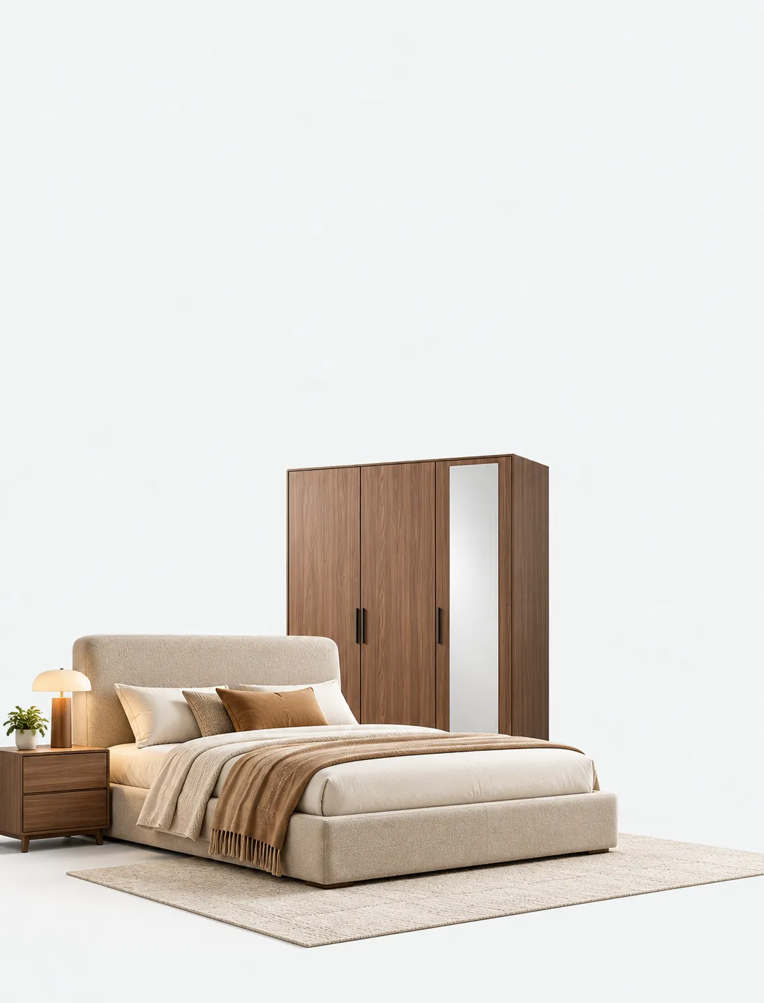 Minimalist Neutral Bedroom Scene